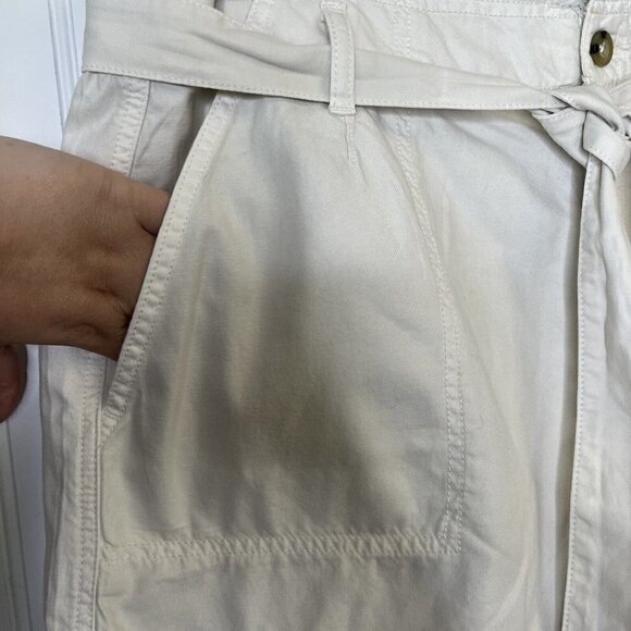 ana ‘A New Approach’ Women’s NWT High-Rise Frayed Tie Waist Cream Tan Shorts-14 - Picture 3 of 11